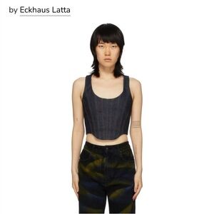 Eckhaus Latta Denim Corset Top